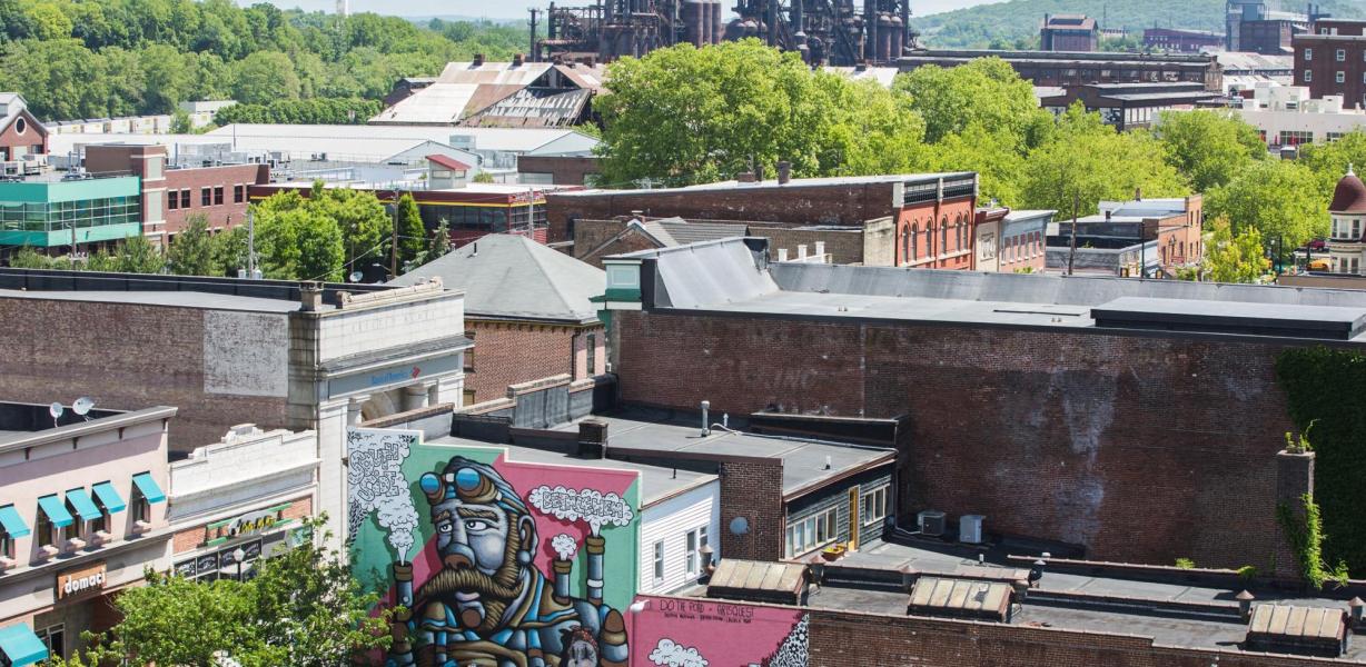 Panoramic view of downtown Bethlehem, PA
