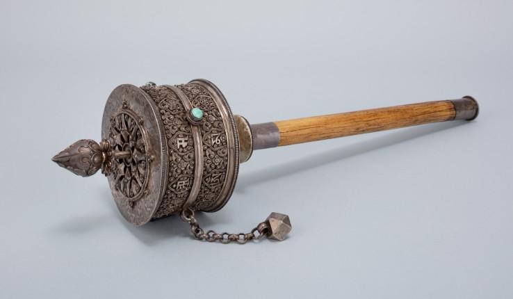 Handheld prayer wheel.