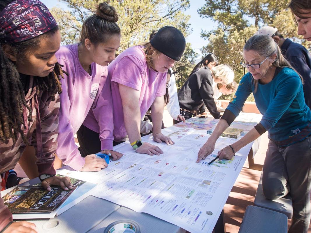 Students working an an outdoor project